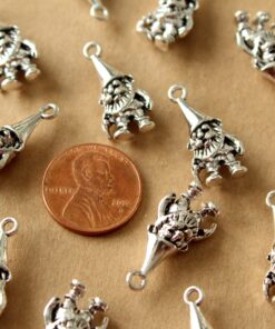 20 pc. Antique Silver Garden Gnome Charms | MIS-433