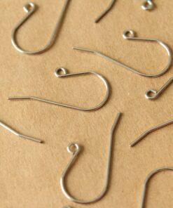 50 pc. Stainless Steel Earring Hooks 27mm | FI-193*