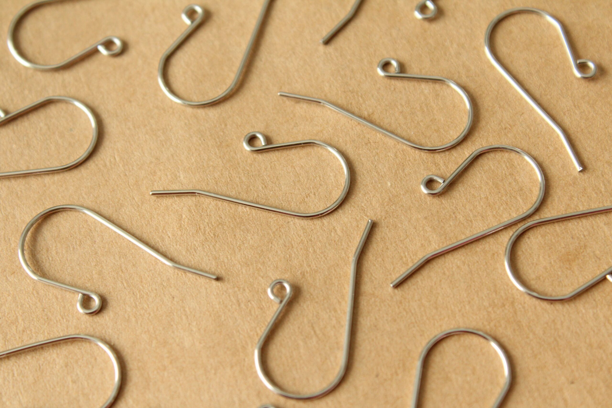 50 pc. Stainless Steel Earring Hooks 27mm | FI-193*