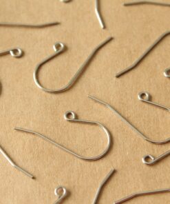 50 pc. Stainless Steel Earring Hooks 27mm | FI-193*