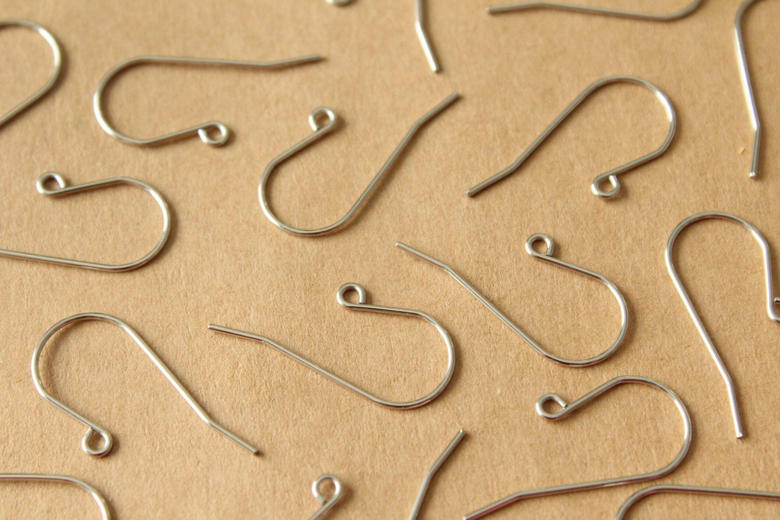 50 pc. Stainless Steel Earring Hooks 27mm | FI-193*