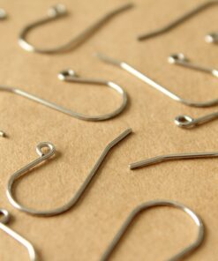 50 pc. Stainless Steel Earring Hooks 27mm | FI-193*