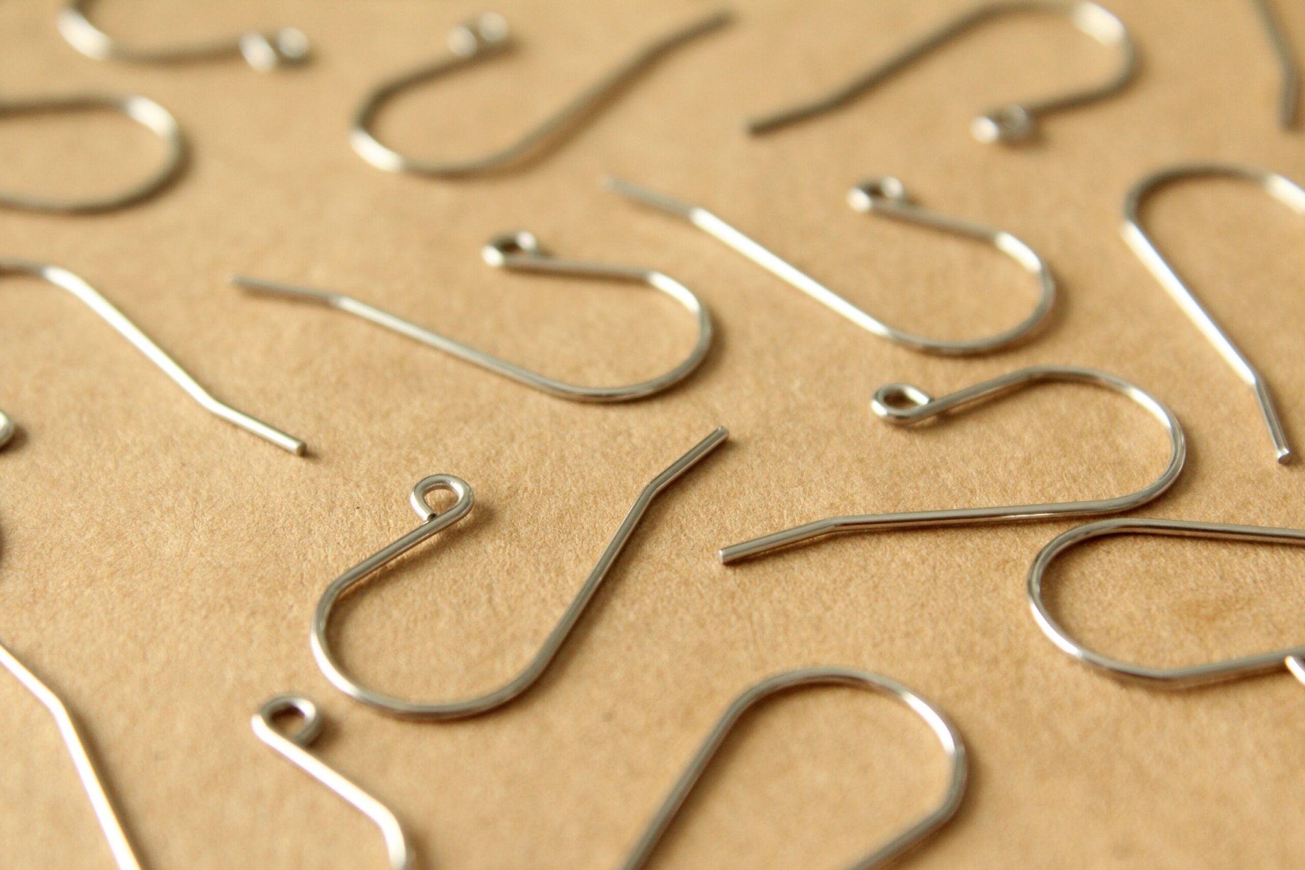 50 pc. Stainless Steel Earring Hooks 27mm | FI-193*