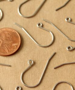 50 pc. Stainless Steel Earring Hooks 27mm | FI-193*
