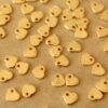 30 pc. Tiny Gold Plated Stainless Steel Heart Charms: 6mm by 5mm - Hearts Love Romance Valentine's Day Friends Couple Sweetheart | MIS-492