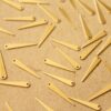 26 pc. Raw Brass Narrow Spike Charms with One Hole: 19mm by 3.5mm - made in USA | RB-610