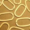 8 pc. Matte Gold Oval Links: 35.5mm by 19.5mm | FI-563
