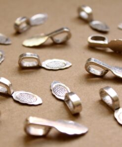 25 pc. Antique Silver Glue-On Bails: 26mm by 8mm | FI-270