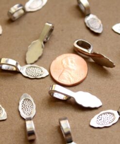25 pc. Antique Silver Glue-On Bails: 26mm by 8mm | FI-270