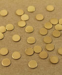 40 pc. Small Raw Brass Circles: 6mm diameter - made in USA * Also available in 120 piece * | RB-004