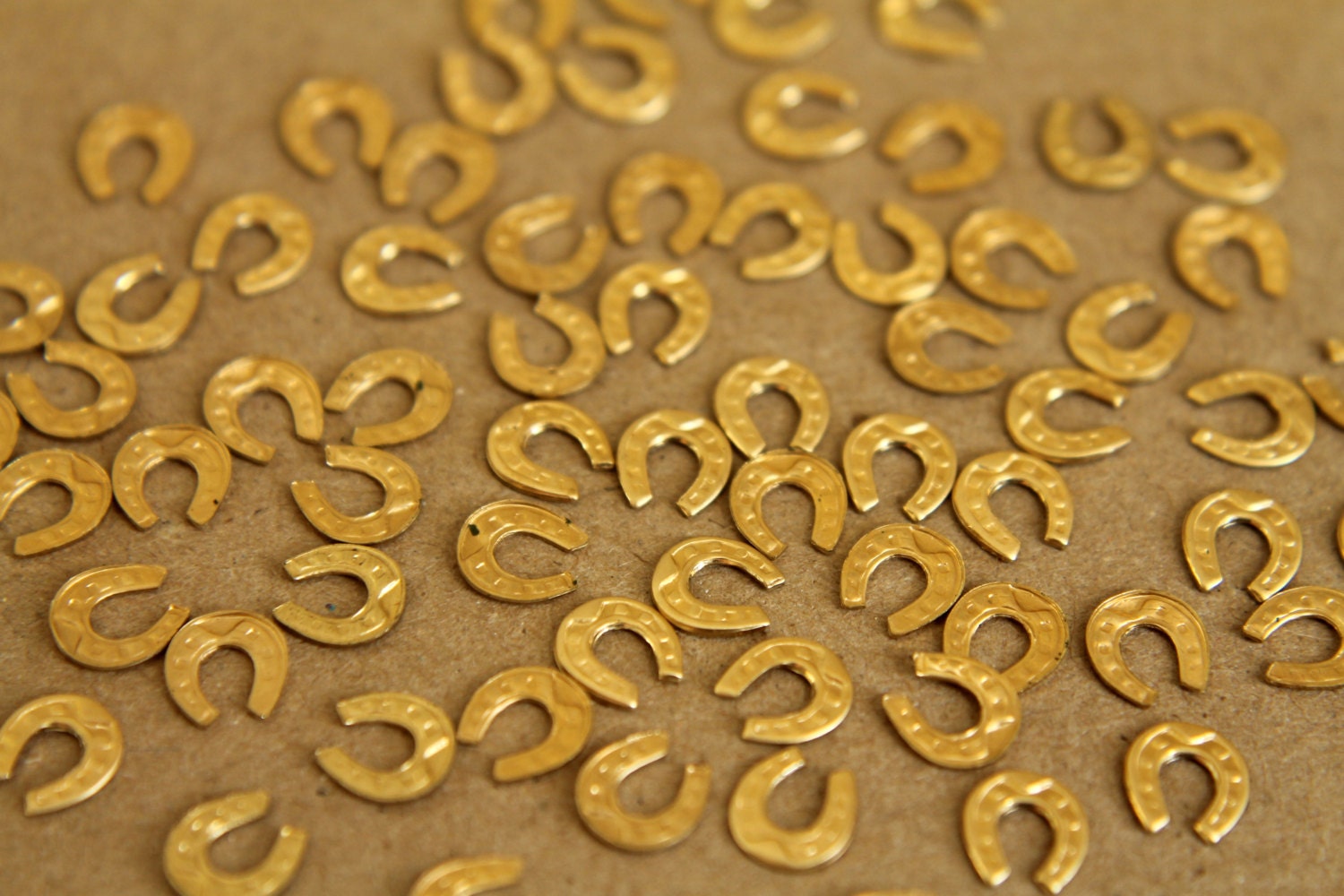 20 pc. Tiny Raw Brass Horseshoes: 6mm by 5.5mm - made in USA | RB-261