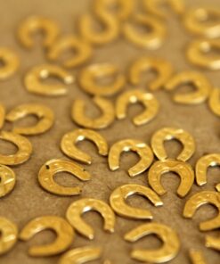20 pc. Tiny Raw Brass Horseshoes: 6mm by 5.5mm - made in USA | RB-261