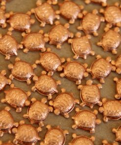 8 pc. Tiny Raw Copper Turtles: 8.5mm by 7mm - made in USA | RB-283