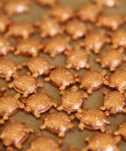 8 pc. Tiny Raw Copper Turtles: 8.5mm by 7mm - made in USA | RB-283