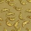 8 pc. Raw Brass Man in the Moon Charms: 13mm by 6mm - made in USA | RB-435