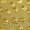12 pc. Tiny Raw Brass Sun Stampings: 13mm in diameter - made in USA | RB-439