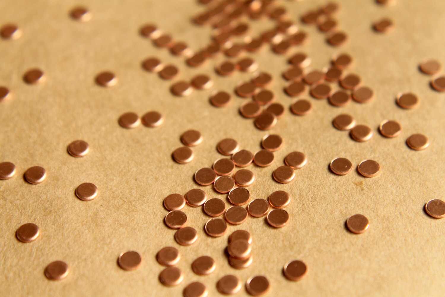 40 pc. Tiny Raw Copper Circles: 3mm diameter - made in USA | RB-480