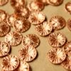 10 pc. Tiny Raw Copper Sand Dollars: 11mm by 11mm - made in USA | RB-517