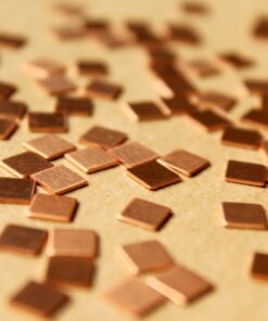 20 pc. Tiny Raw Copper Squares: 5mm by 5mm - made in USA | RB-628