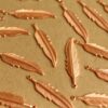 6 pc. Raw Copper Feathers: 34mm by 8.5mm - made in USA | RB-640