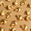 6 pc. Medium Raw Brass Mushroom Charms: 17mm by 11mm - made in USA | RB-861