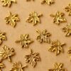 25 pc. Small Antique Gold Maple Leaf Charms, 14mm by 17mm | MIS-536