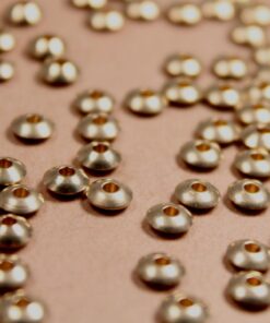 50 pc. Raw Brass Rondelle Spacer Beads, 5mm diameter | FI-047*