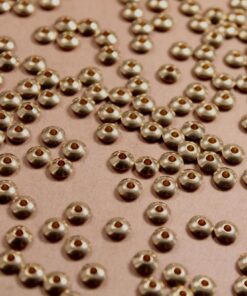 50 pc. Raw Brass Rondelle Spacer Beads, 5mm diameter | FI-047*