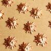8 pc. Tiny Raw Copper Sun Stampings: 13mm in diameter - made in USA | RB-818