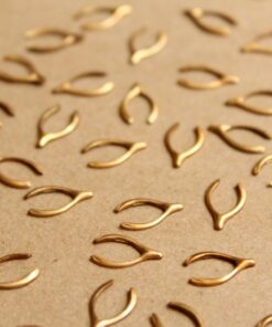 10 pc. Raw Brass Wishbone Stampings: 12.5mm by 7.5mm - made in USA | RB-862
