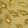 3 pc. Medium Raw Brass Scarab Beetle Connectors: 22mm by 11mm - made in USA | RB-382