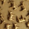 2 pc. Raw Brass 3D Donkey Charms: 22mm by 20mm - made in USA | RB-1262