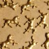 2 pc. Raw Brass Tiny Running Horse Stampings: 14mm by 9mm - made in USA | RB-509