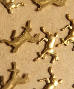 2 pc. Raw Brass Tiny Running Horse Stampings: 14mm by 9mm - made in USA | RB-509