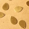 8 pc. Raw Brass Teardrop Charms: 11.5mm by 16mm - made in USA | RB-951