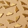 8 pc. Raw Brass Maine State Charms / Blanks: 8mm by 15mm - made in USA | RB-987