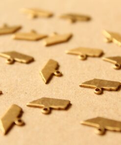 8 pc. Raw Brass Tennessee State Charms / Blanks: 12mm by 6.5mm - made in USA | RB-998