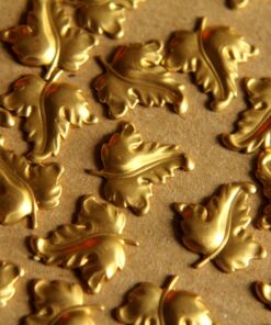 10 pc. Raw Brass Autumn Leaves: 14mm by 13mm - made in USA | RB-092